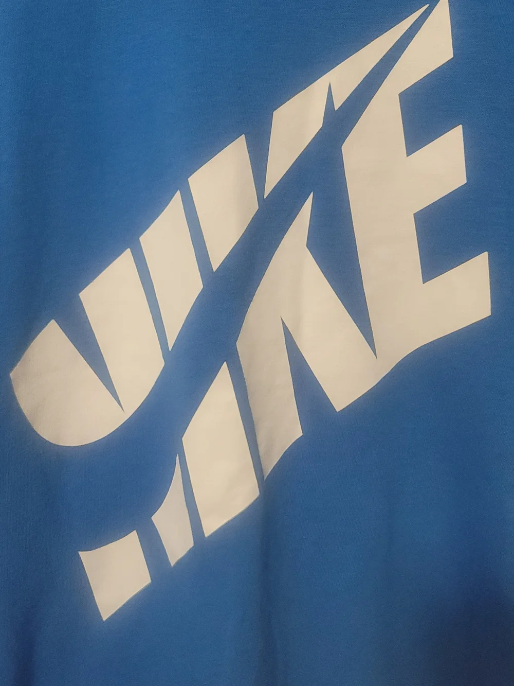 Nike Blue Cropped Logo Tee